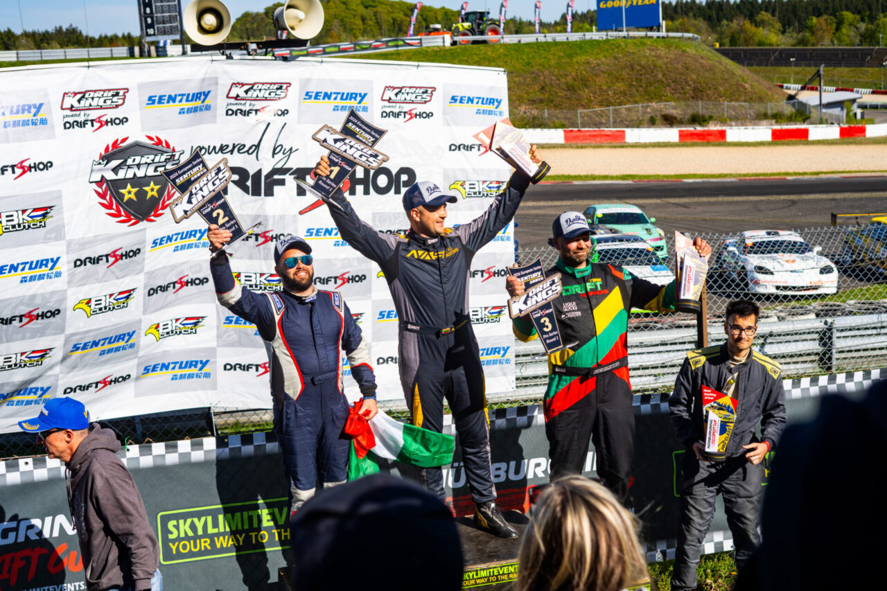 Drift Kings Vokietija Vasiliauskas Levickas podiumas