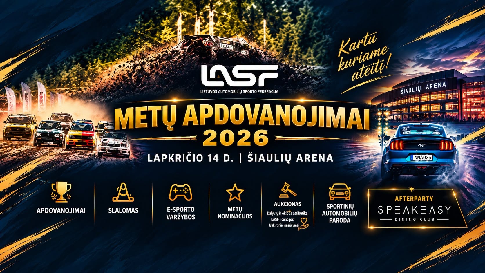lasf apdovanojimai 2026